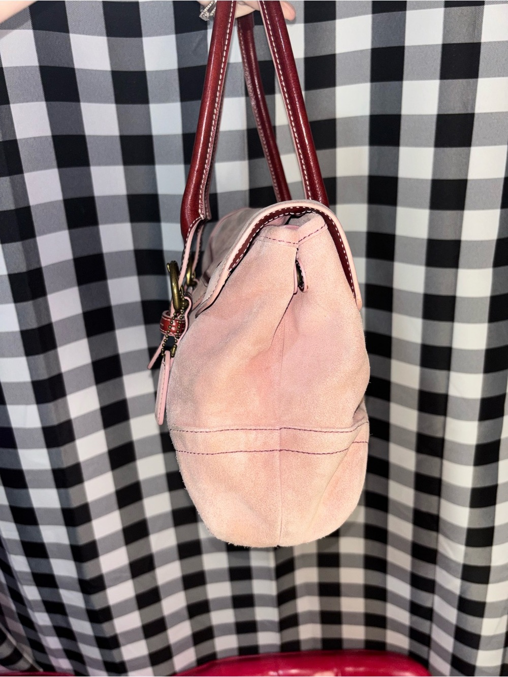 Coach Limited Edition Pink Suede Soho Flap Satchel 2004 - Picture 4 of 7